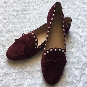 Kate Spade Salford Suede Flats Size 6.5 in Cherry
